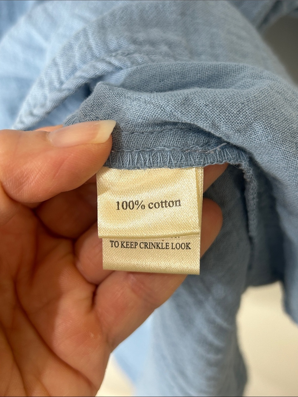 dylan Blue Textured V-Neck Peasant Top - Picture 9 of 15